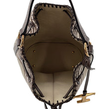 将图像加载到图库查看器中，TOD’S Drawstring Bag2WAYBag Brown/Gray Canvas Leather
