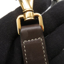 将图像加载到图库查看器中，TOD’S Drawstring Bag2WAYBag Brown/Gray Canvas Leather
