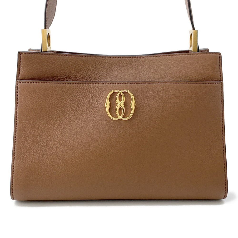 BALLY TRAPEZE SOFT Emblem One Shoulder Bag Brown6307157 Leather