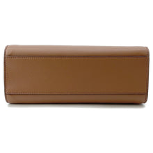 将图像加载到图库查看器中，BALLY TRAPEZE SOFT Emblem One Shoulder Bag Brown6307157 Leather
