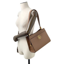 Load image into Gallery viewer, BALLY TRAPEZE SOFT Emblem One Shoulder Bag Brown6307157 Leather

