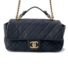 将图像加载到图库查看器中，CHANEL Top handle 2way Chain Shoulder Black Caviar Leather
