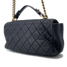 将图像加载到图库查看器中，CHANEL Top handle 2way Chain Shoulder Black Caviar Leather
