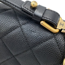 将图像加载到图库查看器中，CHANEL Top handle 2way Chain Shoulder Black Caviar Leather
