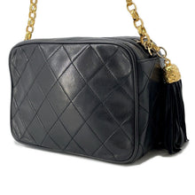 将图像加载到图库查看器中，CHANEL Matelasse ChainShoulder Fringe Black Lambskin
