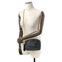 将图像加载到图库查看器中，CHANEL Matelasse ChainShoulder Fringe Black Lambskin
