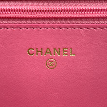将图像加载到图库查看器中，CHANEL Double piece Chain wallet PinkA33814 Lambskin
