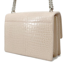 将图像加载到图库查看器中，SAINT LAURENT PARIS Sunset ChainShoulder Jasmin Flower442906 Croco embossed leather Size Medium

