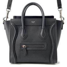 将图像加载到图库查看器中，CELINE Luggage shopper Black189243 Leather Size Nano

