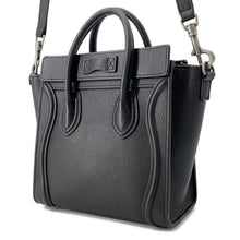 将图像加载到图库查看器中，CELINE Luggage shopper Black189243 Leather Size Nano
