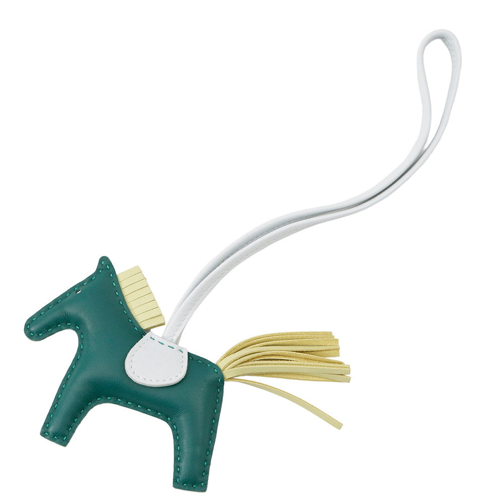 HERMES Rodeo Malachite/Jaune Bourgeon/Blue Brume Lambskin Size PM