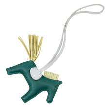 将图像加载到图库查看器中，HERMES Rodeo Malachite/Jaune Bourgeon/Blue Brume Lambskin Size PM
