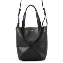 Load image into Gallery viewer, LOEWE Puzzlefold Handbag BlackA657V25X01 Leather Size Mini
