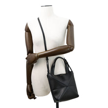 Load image into Gallery viewer, LOEWE Puzzlefold Handbag BlackA657V25X01 Leather Size Mini
