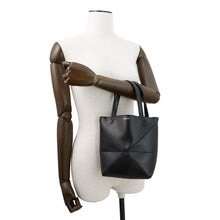 Load image into Gallery viewer, LOEWE Puzzlefold Handbag BlackA657V25X01 Leather Size Mini
