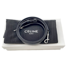 将图像加载到图库查看器中，CELINE Triomphe HorizontalPouch Shoulder Bag Black/White10L272FSQ PVC Leather
