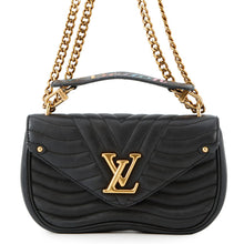 将图像加载到图库查看器中，LOUIS VUITTON New Wave ChainBag NoirM51498 Calf Leather Size MM
