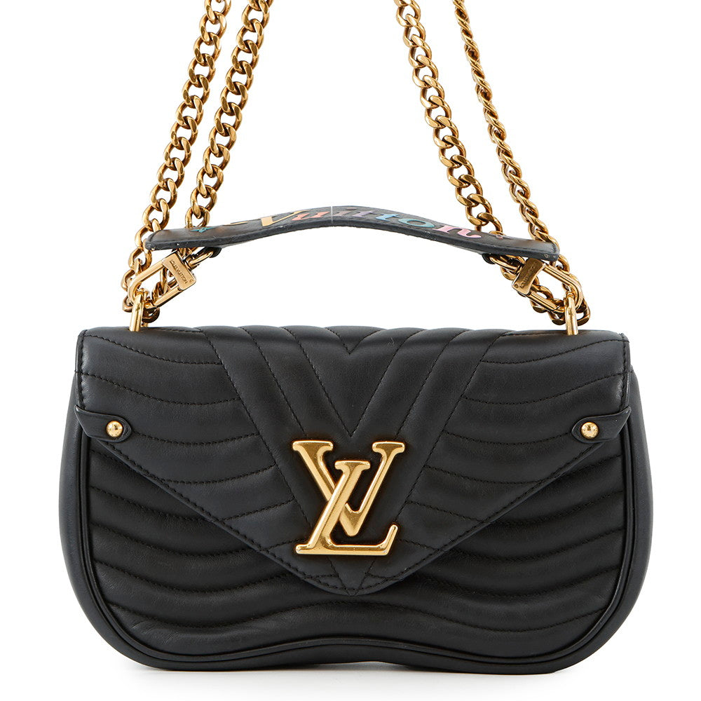 LOUIS VUITTON New Wave ChainBag NoirM51498 Calf Leather Size MM