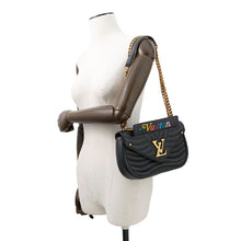 将图像加载到图库查看器中，LOUIS VUITTON New Wave ChainBag NoirM51498 Calf Leather Size MM
