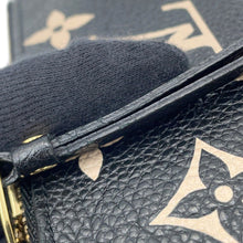 将图像加载到图库查看器中，LOUIS VUITTON Card Key Case Pochette Cles Noir/BeigeM80885 Bicolor Monogram Empreinte Leather
