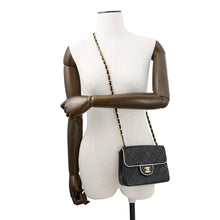 Load image into Gallery viewer, CHANEL Matelasse ChainShoulder Bag Black/White Lambskin Size 18
