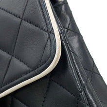 Load image into Gallery viewer, CHANEL Matelasse ChainShoulder Bag Black/White Lambskin Size 18
