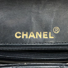 Load image into Gallery viewer, CHANEL Matelasse ChainShoulder Bag Black/White Lambskin Size 18
