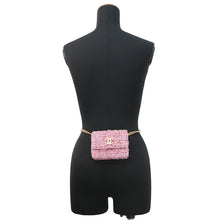 Load image into Gallery viewer, CHANEL Matelasse belt bag Pink Tweed
