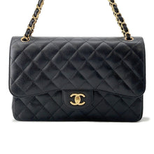 Load image into Gallery viewer, CHANEL Matelasse W Flap ChainShoulder Bag BlackA58600 Caviar Leather Size 30
