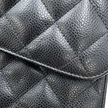 Load image into Gallery viewer, CHANEL Matelasse W Flap ChainShoulder Bag BlackA58600 Caviar Leather Size 30
