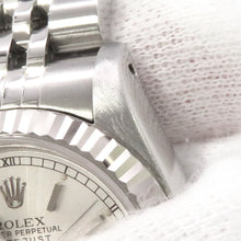 将图像加载到图库查看器中，ROLEX Datejust W26mm Stainless Steel K18WG Silver Dial69174
