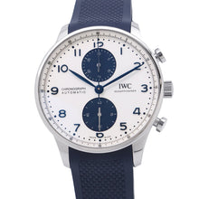 将图像加载到图库查看器中，IWC Portugieser Chronograph W41mm Stainless Steel Rubber White DialIW371620
