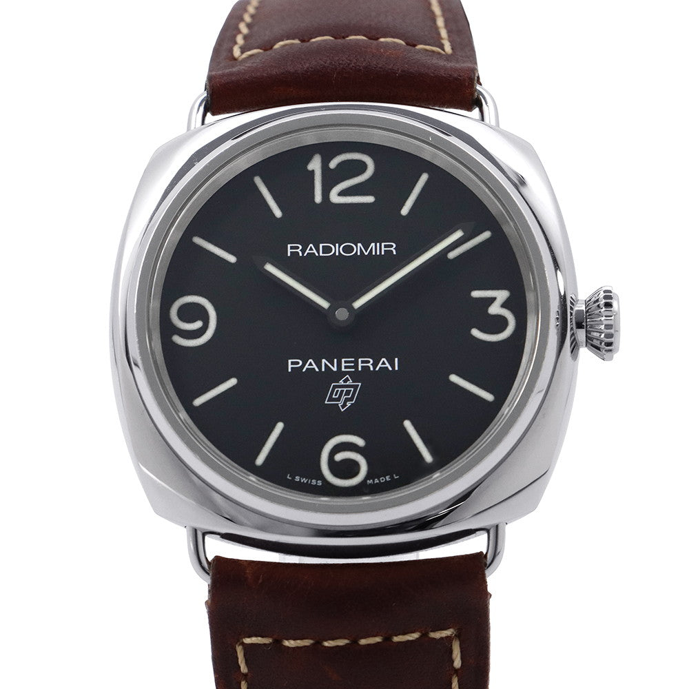 PANERAI Radiomir Base Logo 3 Days Acciaio W45mm Stainless Steel Leather Black DialPAM00753