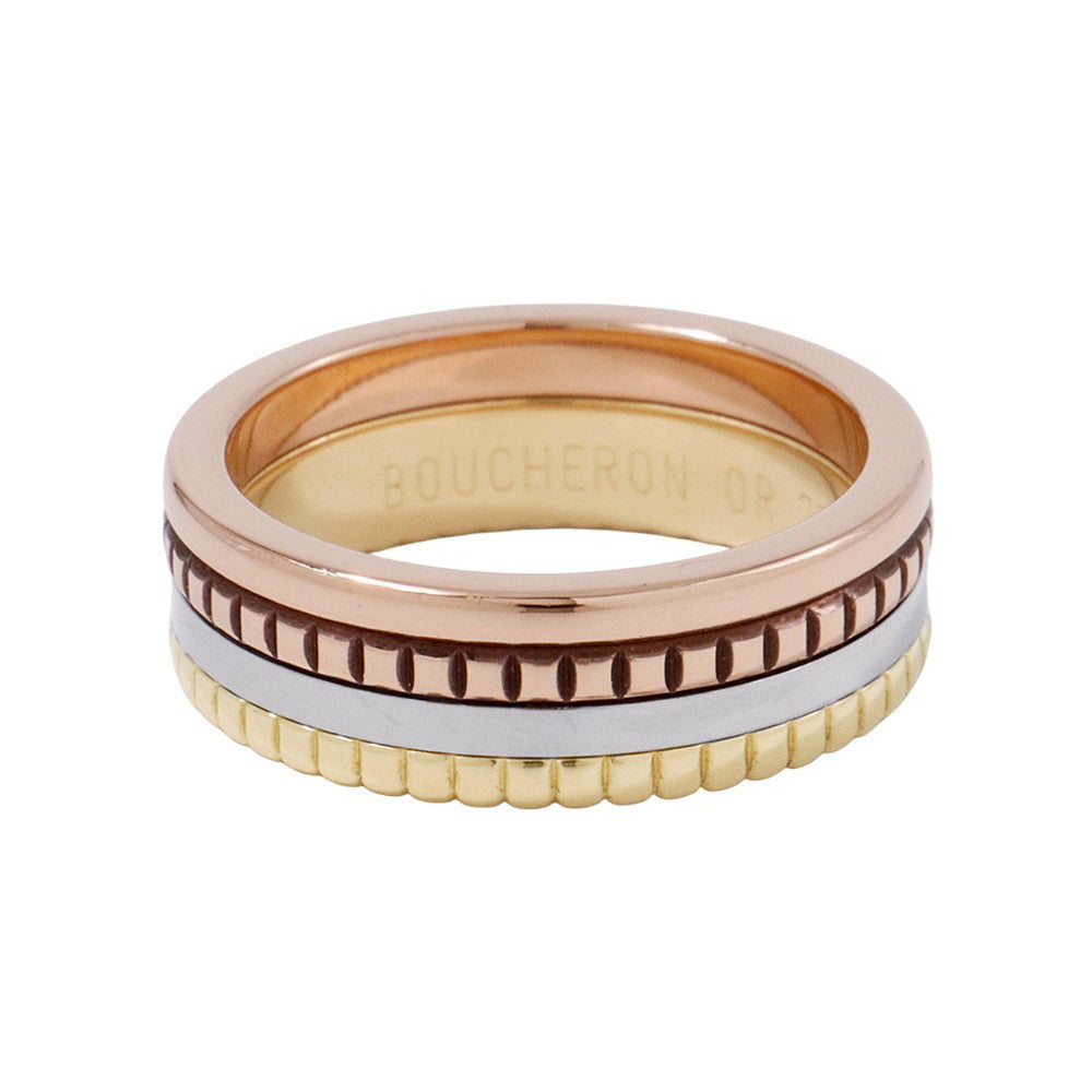 Boucheron Quatre Classic Ring Small Size T55/#15JRG00290 K18YG K18PG K18WG BrownPVD