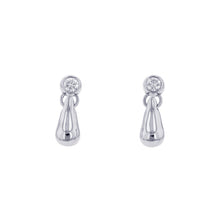 将图像加载到图库查看器中，TIFFANY&amp;Co. Elsa Peretti Teardrop Diamond Earrings Pt950
