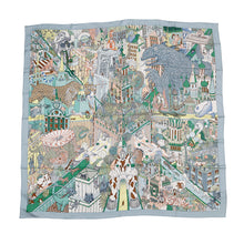 将图像加载到图库查看器中，HERMES Giant Square Animapolis Size 140 Blue・Glacier / Green / Yellow Silk100%
