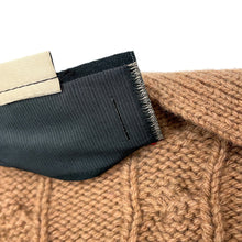 将图像加载到图库查看器中，GUCCI Cherie Line Cable Knit Cardigan Size M Brown673487 Cashmere95% Wool 5%
