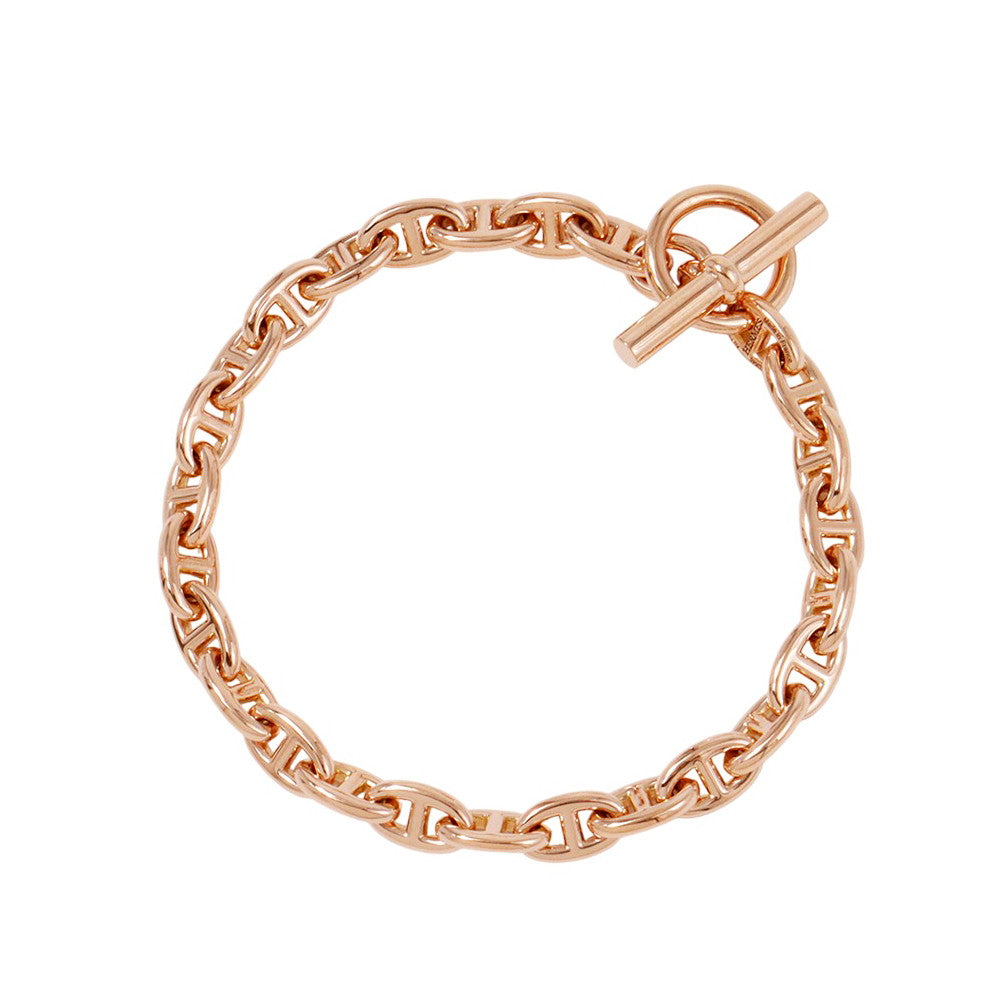 HERMES Chaine d'Ancre Bracelet 26 frames Size TPM 18K Pink Gold