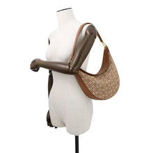 将图像加载到图库查看器中，LOEWE Repeat Anagram Luna One Shoulder Bag TanA923PL9X01 Canvas Leather
