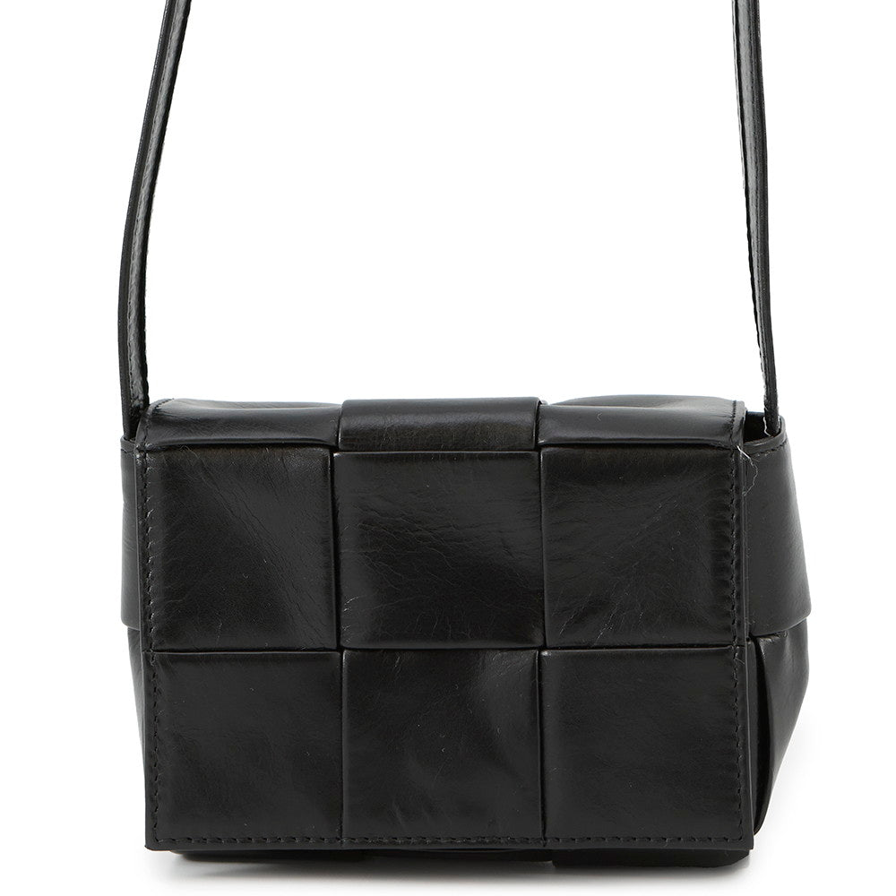 Bottega Veneta Candy Cassette Mini Shoulder Bag Black667048 Leather