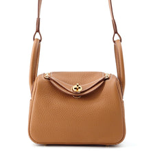 将图像加载到图库查看器中，HERMES Lindy Gold Taurillon Clemence Size Mini
