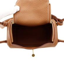 将图像加载到图库查看器中，HERMES Lindy Gold Taurillon Clemence Size Mini
