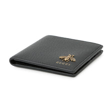 Load image into Gallery viewer, GUCCI Animalier Metal Bee Wallet Black?523664 Leather
