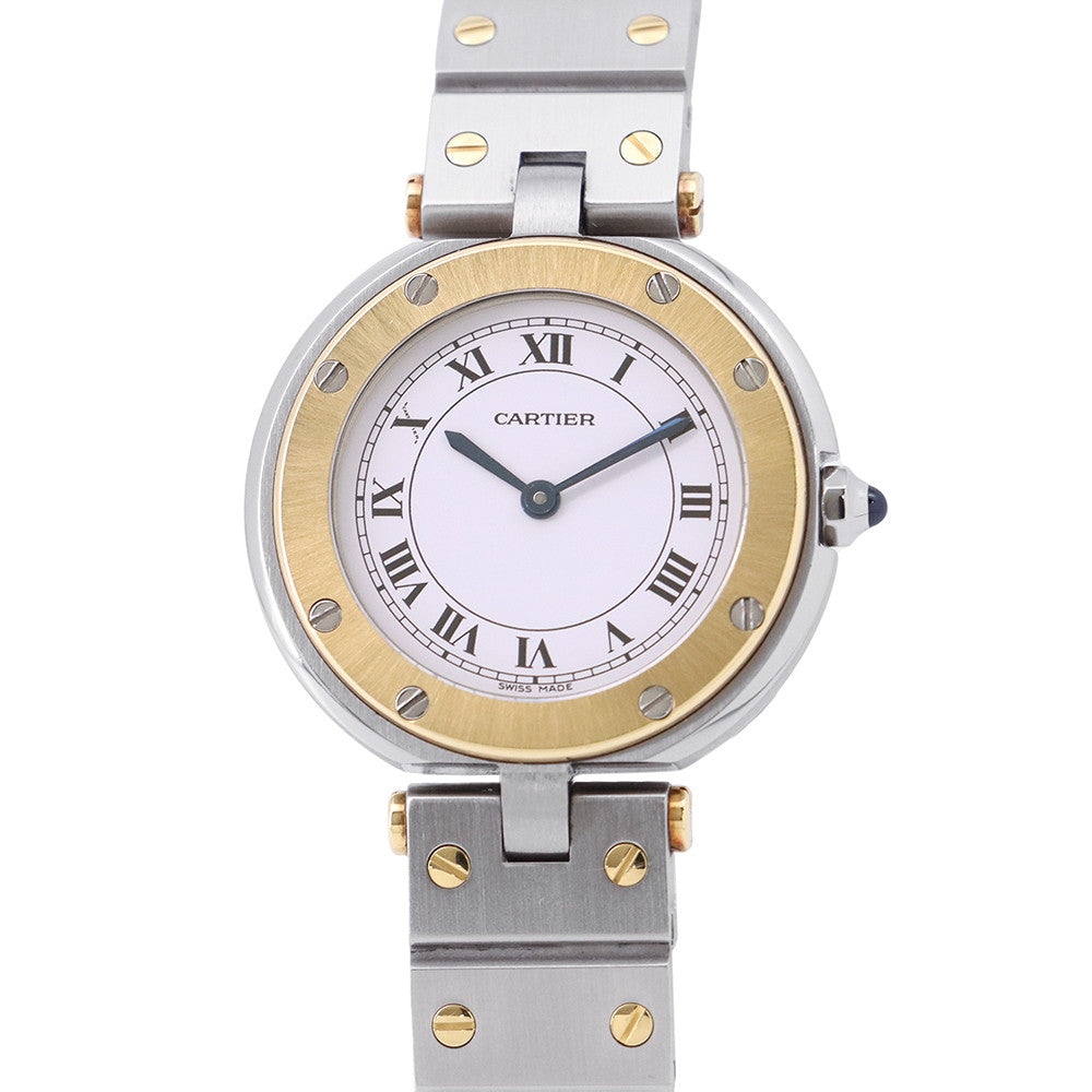 CARTIER Santos Vendome W27mm Stainless Steel K18YG White Dial8191