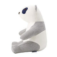 将图像加载到图库查看器中，HERMES Plush Panda Emile/Epope Blue・Indigo Toile H Cotton 100% Size 21x26x18 cm
