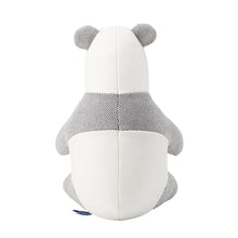 将图像加载到图库查看器中，HERMES Plush Panda Emile/Epope Blue・Indigo Toile H Cotton 100% Size 21x26x18 cm
