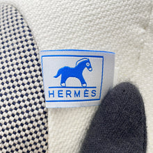 将图像加载到图库查看器中，HERMES Plush Panda Emile/Epope Blue・Indigo Toile H Cotton 100% Size 21x26x18 cm
