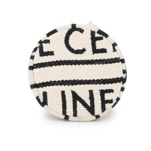 Load image into Gallery viewer, CELINE Teen Drawstring Handbag Brown/White/Black196532EFY.01WB Cotton Calf Leather
