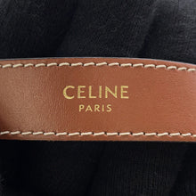 将图像加载到图库查看器中，CELINE Teen Drawstring Handbag Brown/White/Black196532EFY.01WB Cotton Calf Leather
