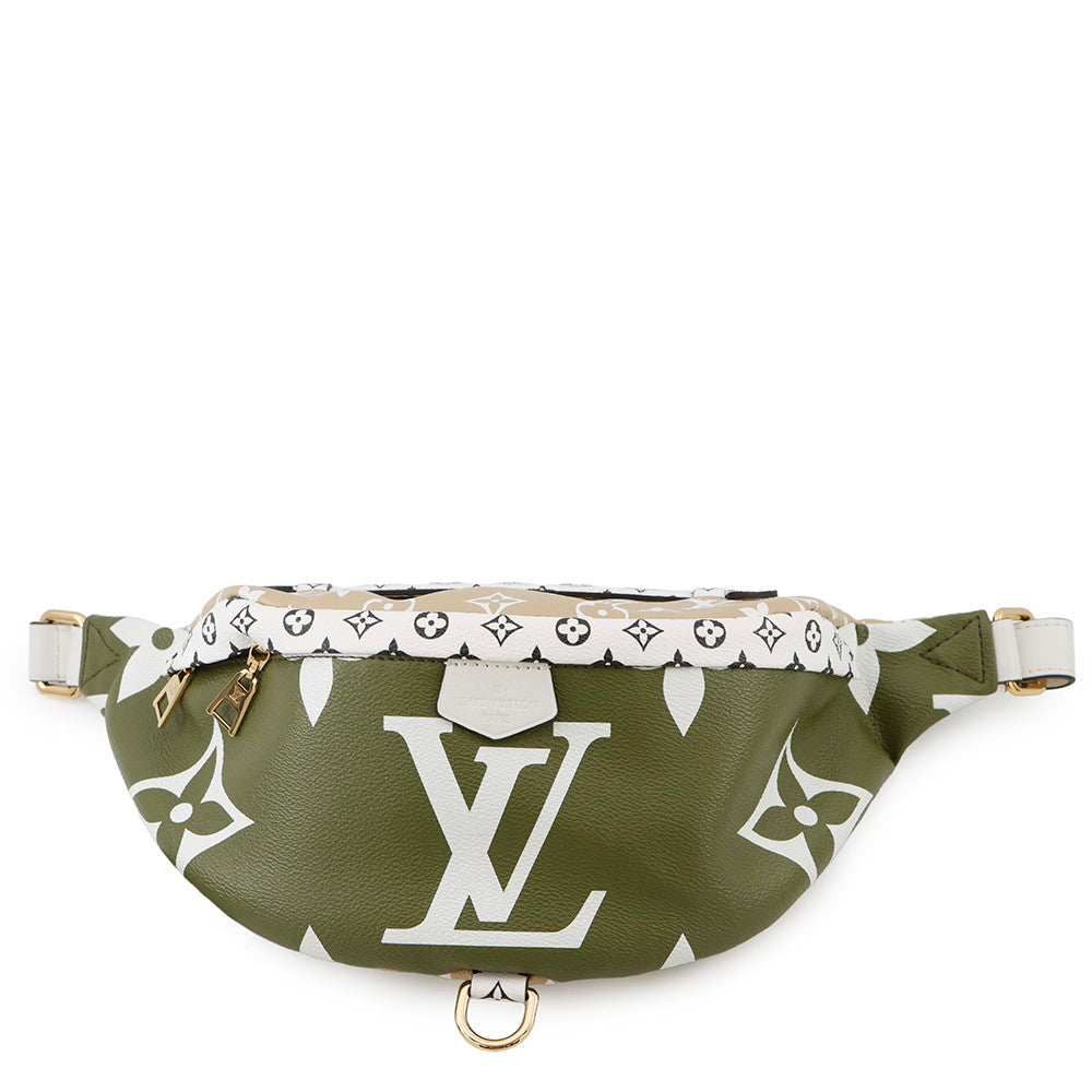 LOUIS VUITTON Bumbag Khaki/White/BeigeM44611 Monogram Monogram Giant